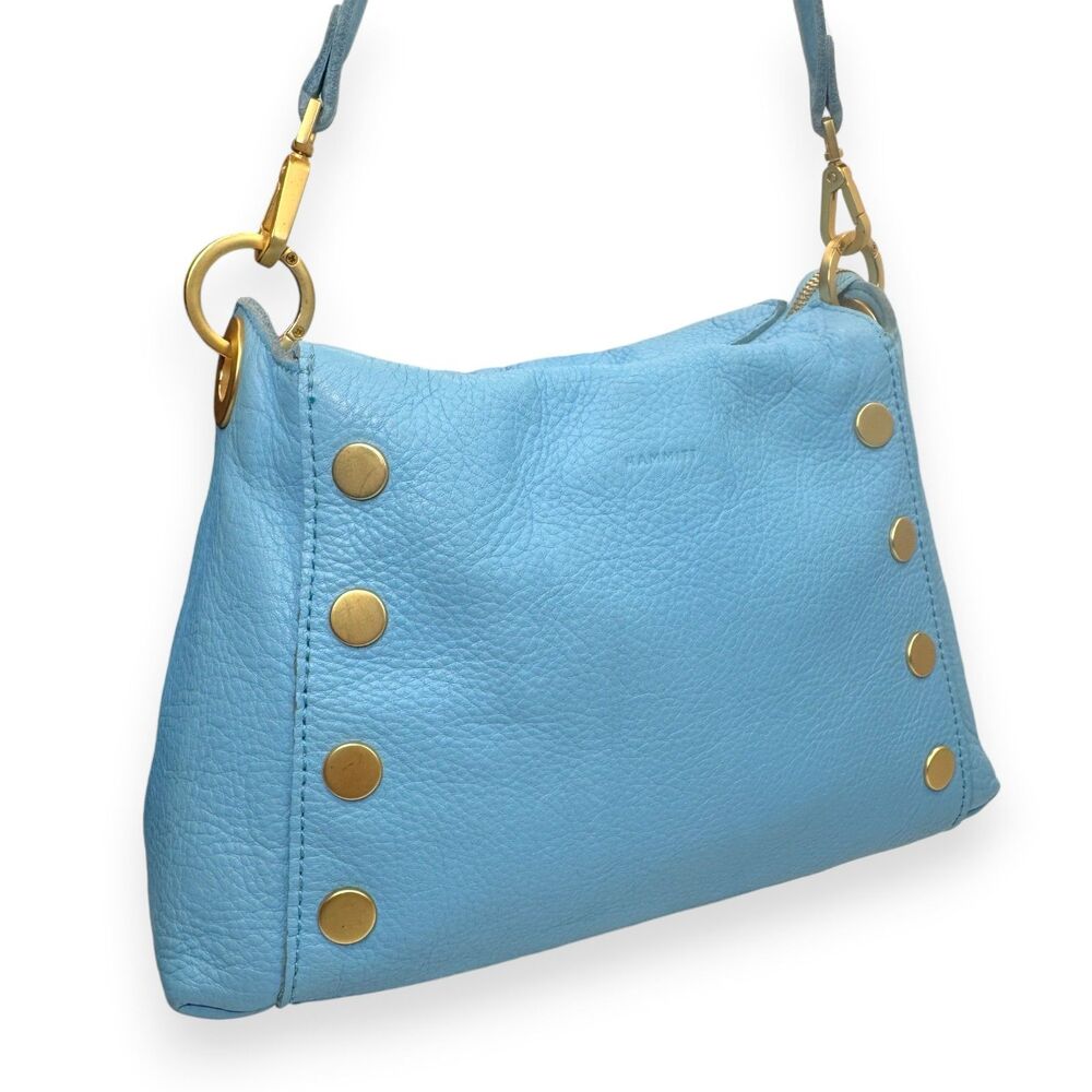 Hammitt Bryant Medium Sea Sprite Blue Leather Crossbody Shoulder Bag EUC - Picture 4 of 15